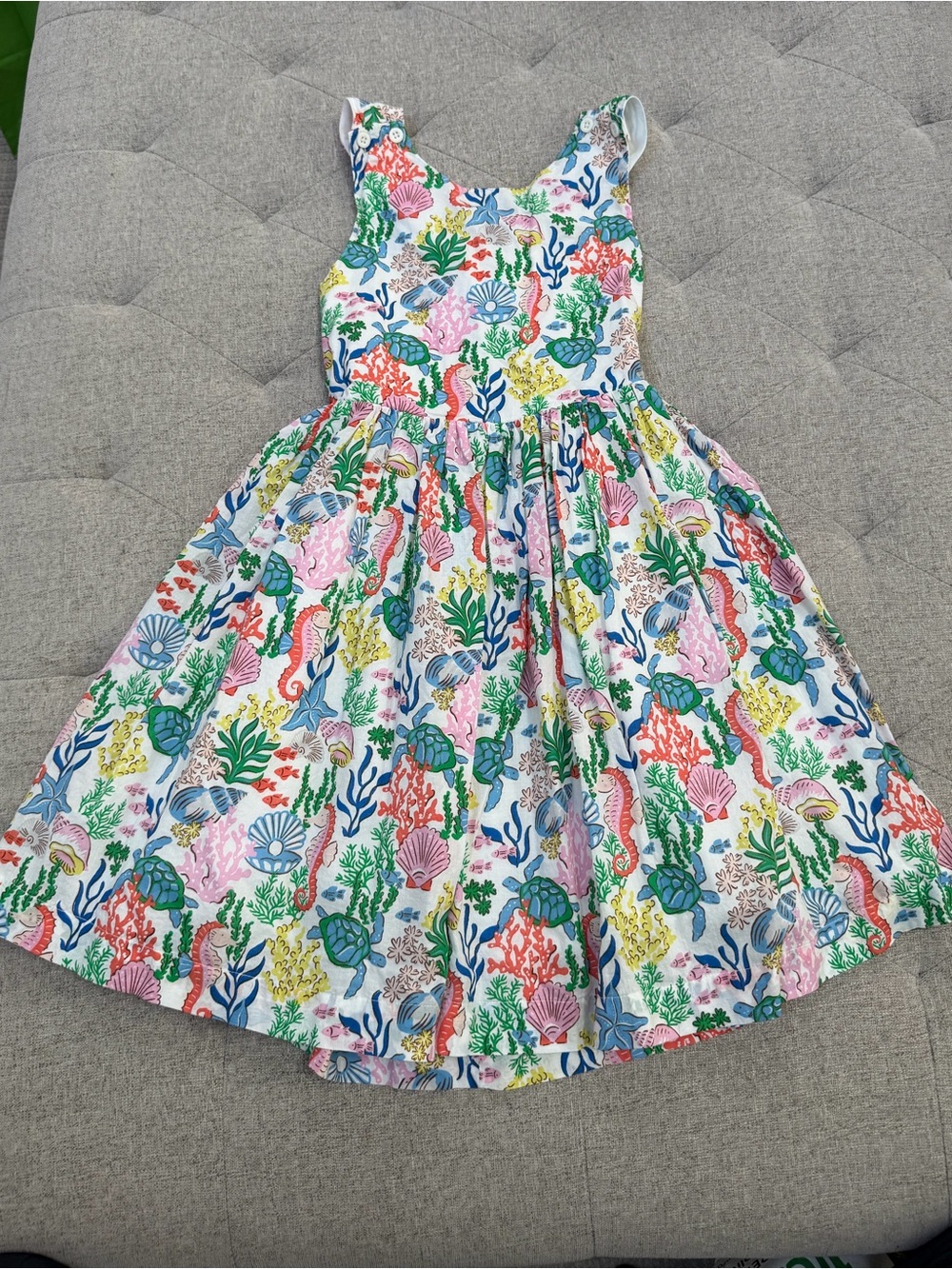 EUC MINI BODEN UNDER THE SEA HARPER DRESS NAUTICAL OCEAN ANIMALS SIZE 8